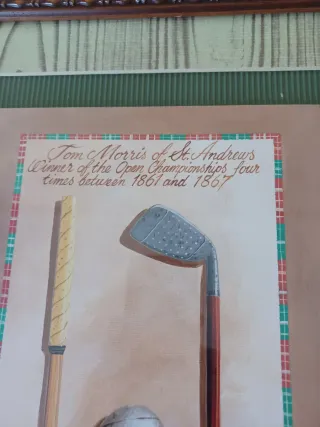 Cuadro Vintage Golf, homenaje a Tom Morris st. And