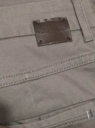 Pantalones Chinos Zara Hombre Gris