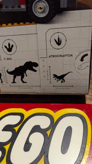 Lego 76948 T. rex & Atrociraptor Dinosaur Breakout