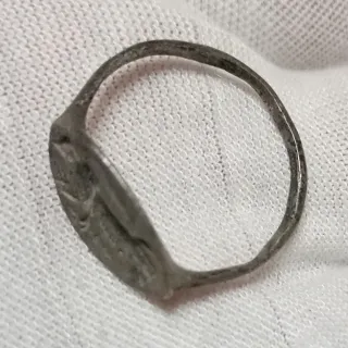 Anillo Romano Plata Sello Grabado