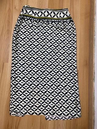 Falda midi estampada boho