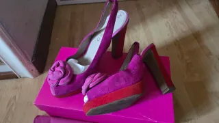 Zapatos Mascaró fiesta rosa