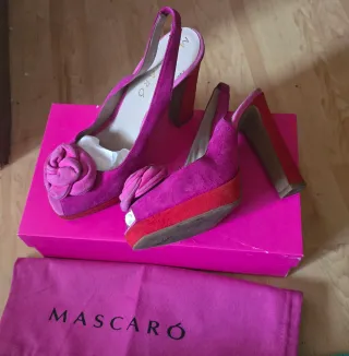 Zapatos Mascaró fiesta rosa