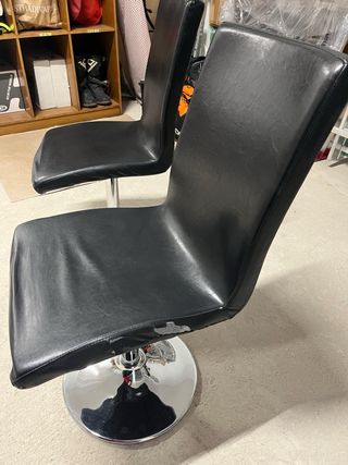 Juego de 2 Sillas Giratorias Negras