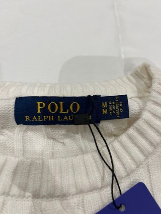 Jersey Polo Ralph Lauren Blanco Trenzado