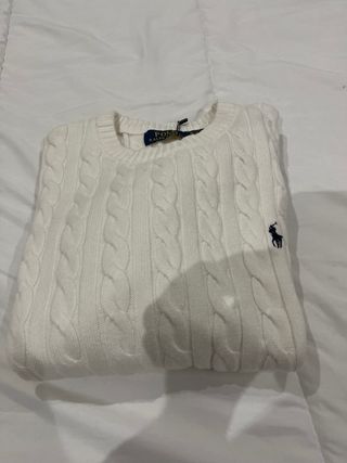Jersey Polo Ralph Lauren Blanco Trenzado