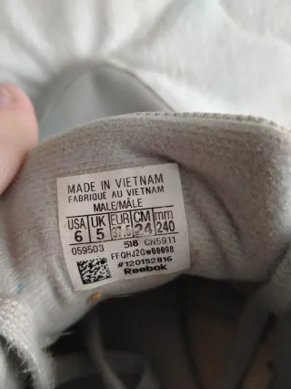 Reebok Mujer Talla 37.5 Gris y Rosa