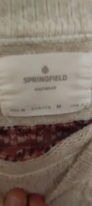 Jersey floral beige y rosa talla M