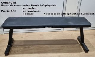 Banco de musculación Corength Bench 100 plegable