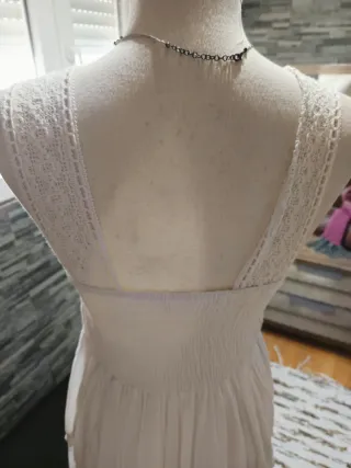 Vestido Ibicenco Midi Encaje Blanco