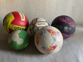 Lote 5 Balones Fútbol y Voleibol