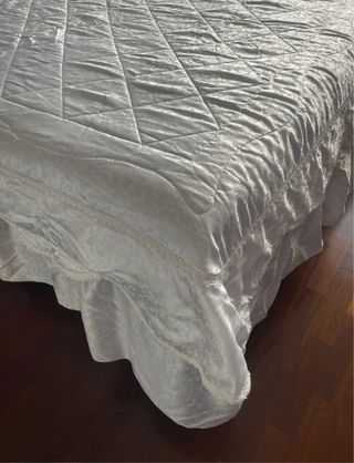 Copriletto matrimoniale bianco trapuntato 3 pezzi