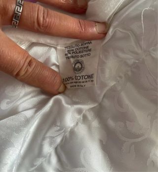 Copriletto matrimoniale bianco trapuntato 3 pezzi