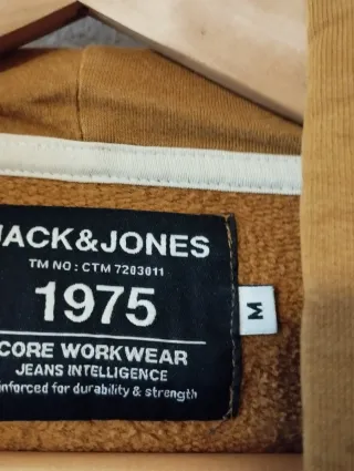 Sudadera Jack & Jones Talla M Marrón, mostaza