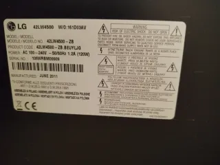 Televisión LG 42 Negra con mando original.