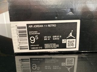 Nike Air Jordan Retro 11 Rojas Talla 43