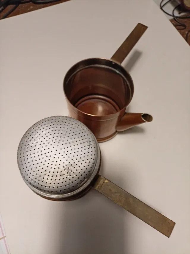 Cafetera Cobre Antigua Italiana