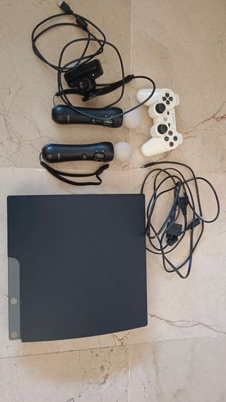 PS3 120 gigas con juegos y ps move con cámara