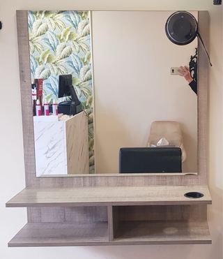 Tocador Peluquería con Espejo y Estante