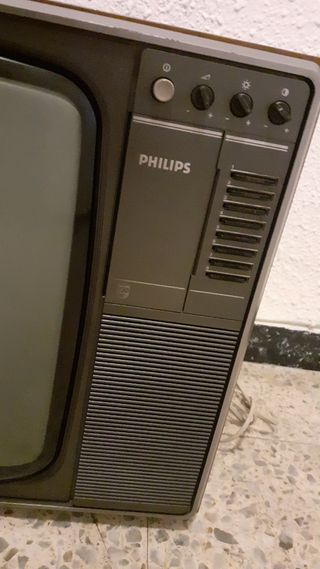 Televisor Vintage Philips Marrón y Negro 220 v