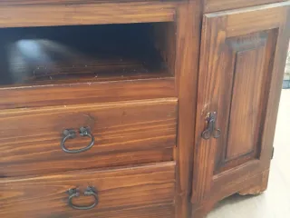 Mueble TV rústico de madera