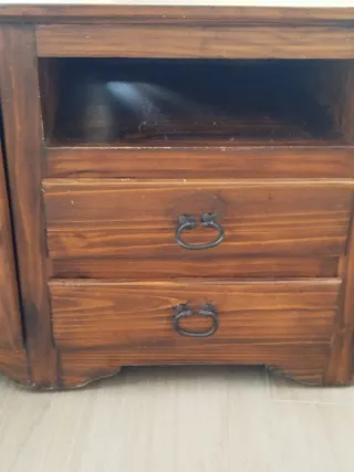 Mueble TV rústico de madera