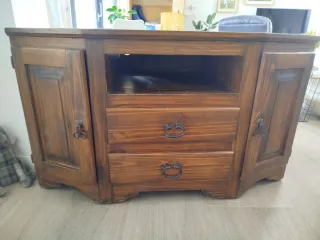Mueble TV rústico de madera