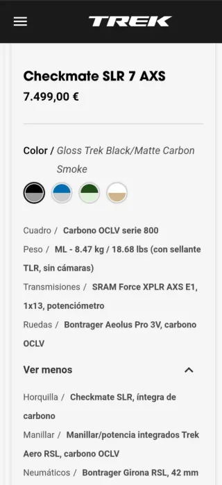 Bicicleta gravel Trek Checkmate SLR