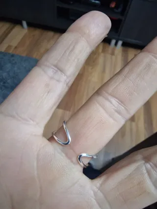 Anillo Plata S925 Ajustable Azul y una pulsera