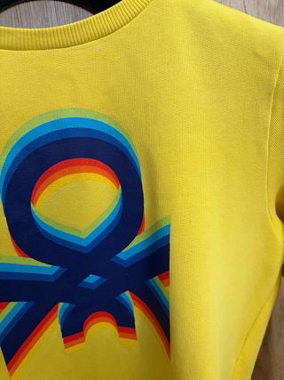 2 sudaderas Benetton niño gris y amarilla