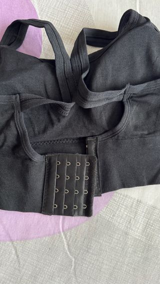 Sujetador deportivo negro talla M