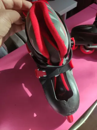 Patines Oxelo Talla 34-36 Negro y Rojo