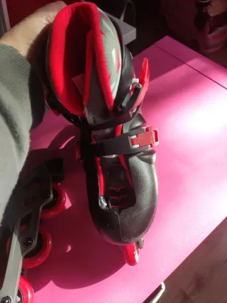 Patines Oxelo Talla 34-36 Negro y Rojo