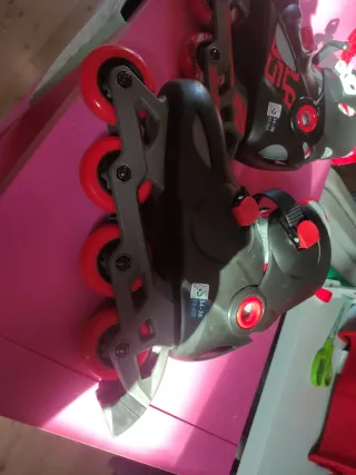 Patines Oxelo Talla 34-36 Negro y Rojo