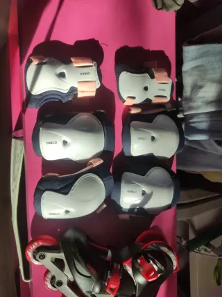 Patines Oxelo Talla 34-36 Negro y Rojo