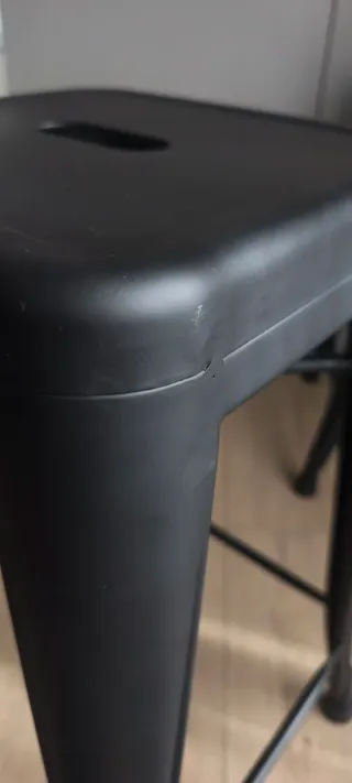 2 Taburetes Altos SKLUM LIX Negro Mate