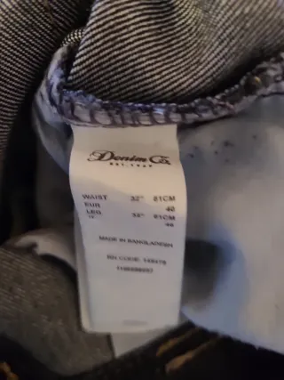 Pantalón vaquero hombre azul marino Denim Co.