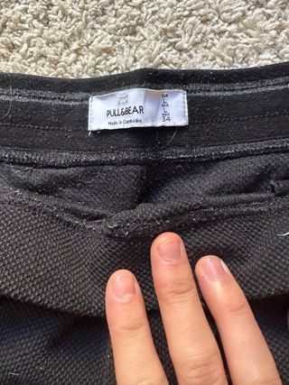 Pull&Bear Pantalón Chándal Negro Talla L