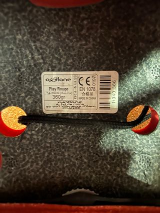 Casco rojo Oxelo. Skate, patinaje, bici