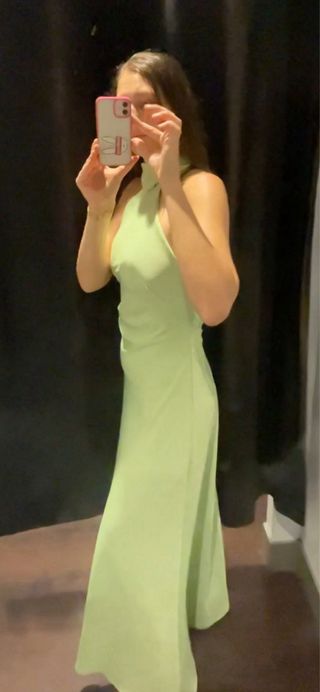 Vestido largo verde boda