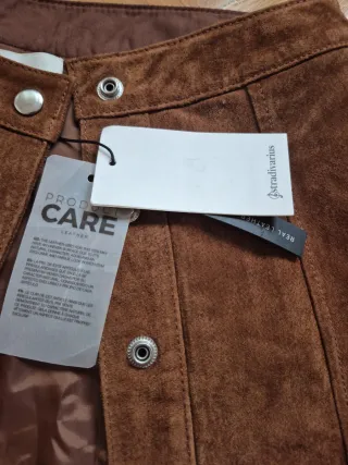 Falda Stradivarius marrón