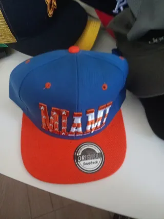 Gorra Snapback Miami Azul y Naranja
