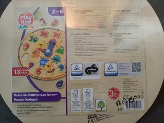 Reloj de madera para niños con números