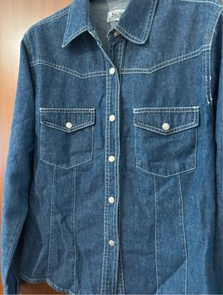 Classic Denim Shirt Jacket – Blue Western Style