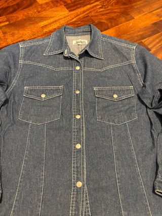 Classic Denim Shirt Jacket – Blue Western Style
