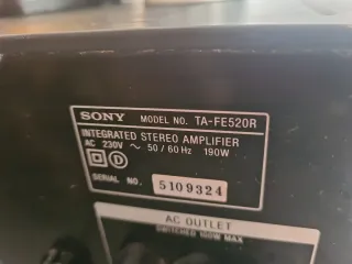 Amplificador Sony ta-fe520r