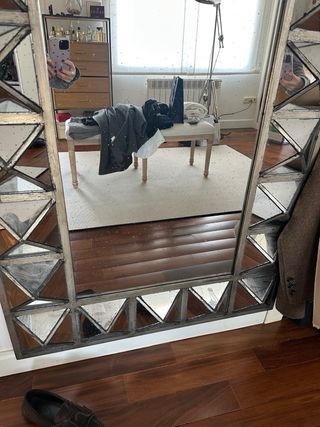 Espejo decorativo metal y cristal