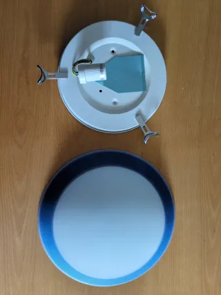 Plafón techo 25cm cristal y metal