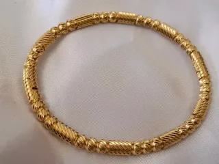 Pulsera de acero inoxidable bañado en oro 18K