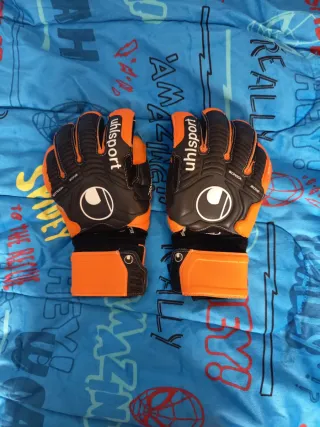 Guantes de portero Uhlsport naranja y negro